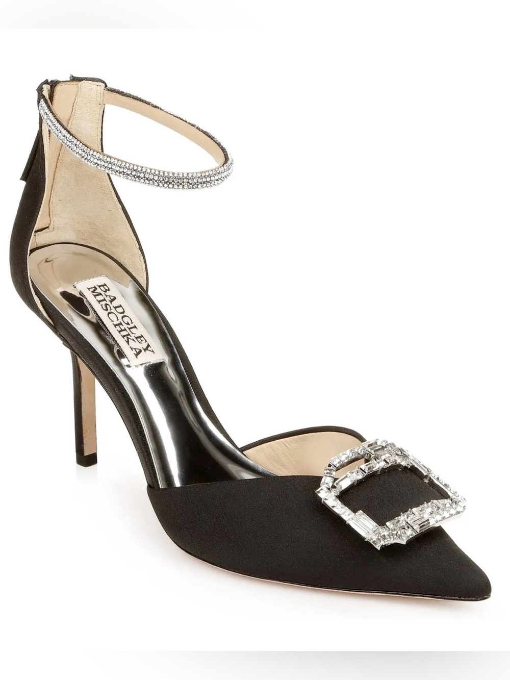 Badgley Mischka Women's Embellished Marlow Pointed Toe Pumps Heels / 8 1/2